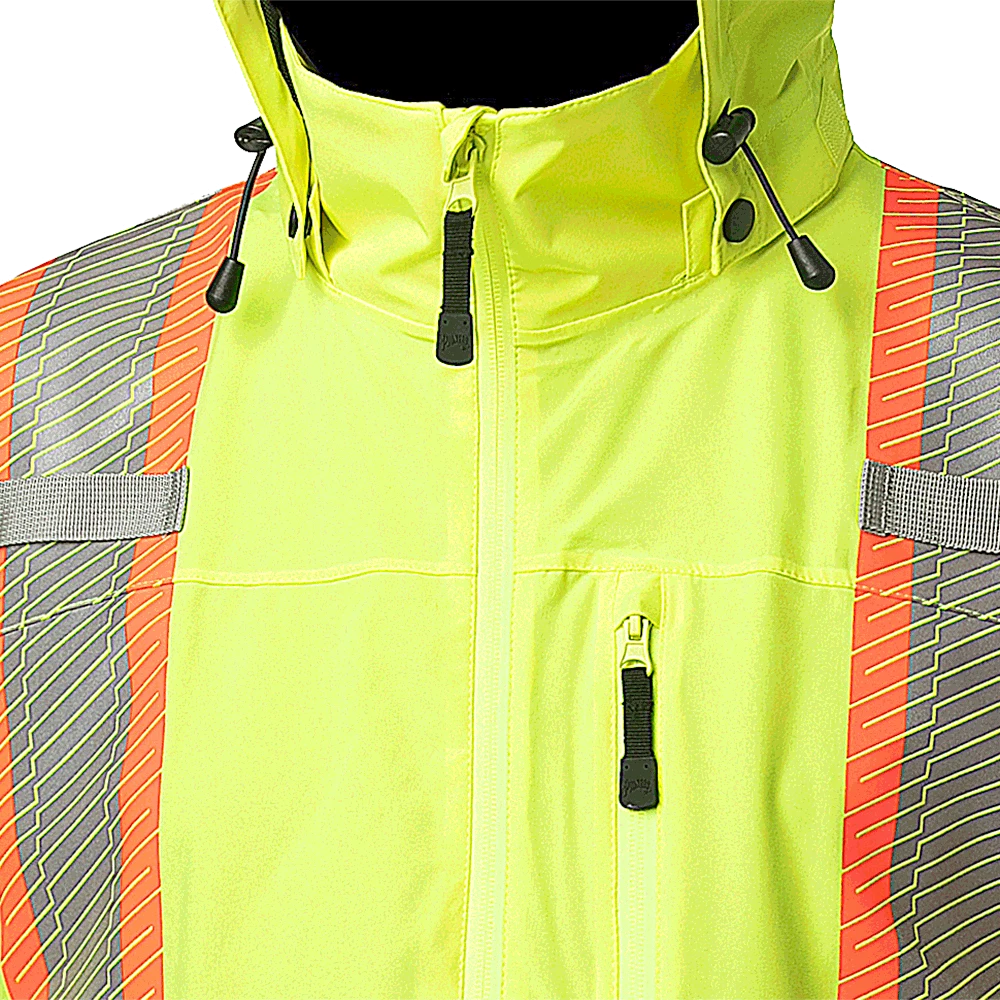 Pioneer Hi Vis Softshell Waterproof/Breathable Prem Safety Jacket | S-4XL Hi-Vis Work Wear 4 Pioneer Hi Vis Softshell Waterproof/Breathable Prem Safety Jacket | S-4XL Hi-Vis Work Wear