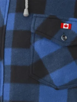 Pioneer Quilted Polar Boa Fleece Lined Zip-Up Hooded Shirt | S - 4XL