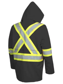 Pioneer The Rock 300D Oxford Polyester Waterproof Safety Rain Jacket | S-5XL Hi-Vis Work Wear