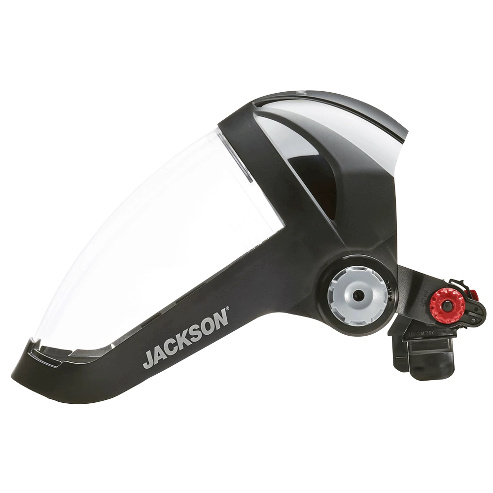 Jackson Safety Personal Protective Equipment Jackson Quad 500® Series Hard Hat Mountable Complete Faceshield With 370 Speed Dial™ Ratchet Adjustment - Clear 7 Jackson Safety Personal Protective Equipment Jackson Quad 500® Series Hard Hat Mountable Complete Faceshield With 370 Speed Dial™ Ratchet Adjustment - Clear