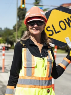 Pioneer Poly Knit Traffic Safety Overall With Breathable Mesh Leg Panels | Yellow | M-4XL