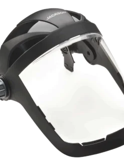 Jackson Safety Personal Protective Equipment Jackson Quad 500® Series Hard Hat Mountable Complete Faceshield With 370 Speed Dial™ Ratchet Adjustment - Clear