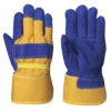 Work Gloves Pioneer 655 Insulated Boa Fleece Fitter's Cowsplit Gloves | Blue/Yellow | Pack Of 12 Pairs