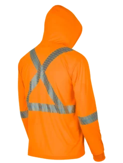 Pioneer Birdseye Safety Hoodie Shirt With Kangaroo Pocket | Sizes S - 4XL Hi-Vis Work Wear