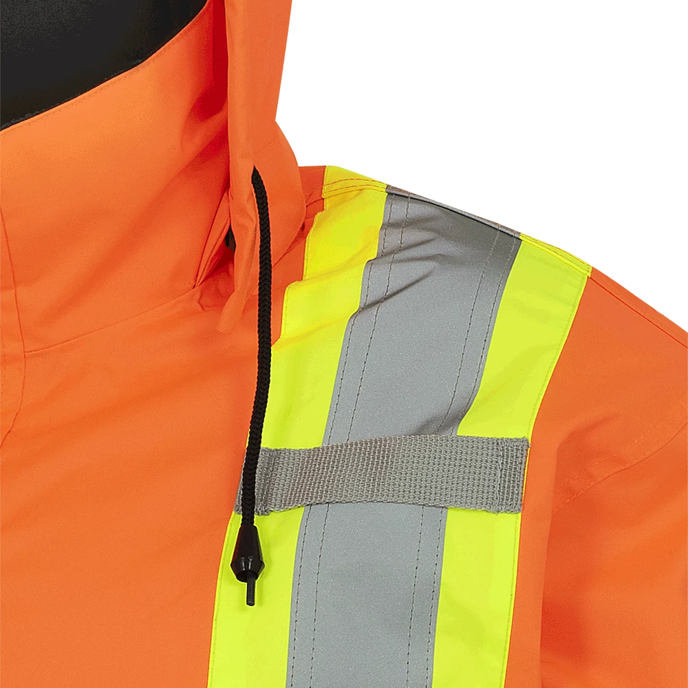 Hi-Vis Work Wear Pioneer 150D Waterproof Hi Vis Rain Jacket | XS-5XL 5 Hi-Vis Work Wear Pioneer 150D Waterproof Hi Vis Rain Jacket | XS-5XL