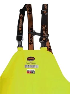 Flame Resistant Work Wear Pioneer Hi Vis FR PU/Cotton Rain Bib Pants | XS-4XL