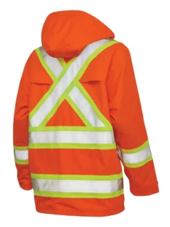 Tough Duck S372 300D Waterproof Breathable Ripstop Safety Rain Jacket | XS-5XL