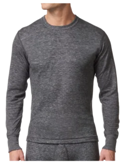 Stanfields Stanfield's 8813 Two-Layer Wool Blend Long Sleeve Shirt | Charcoal | Sizes S - 3XL | Pack Of 2 Pairs Work Wear