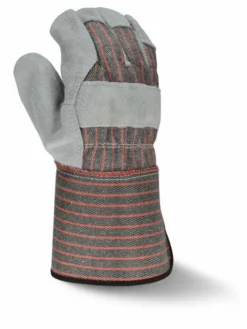 Work Gloves Radians Split Cowhide Leather Work Glove W/ Extended-Length Rubberized Safety Cuff - Pack Of 12 Pairs