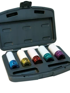 Jet 1/2" Dr. Mag Wheel Impact Socket Set - 5 Piece Automotive Tools