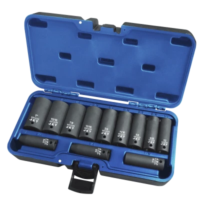 Jet 3/8" Dr. Deep Impact Socket Set - SAE Deep - 6 Point - 12 Piece Power Tool Accessories 3 Jet 3/8" Dr. Deep Impact Socket Set - SAE Deep - 6 Point - 12 Piece Power Tool Accessories