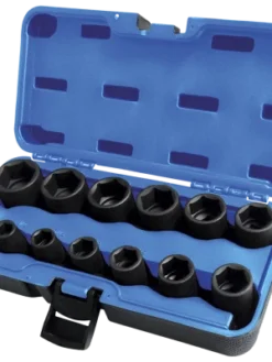 Jet 1/2" Dr. Impact Socket Set - SAE - 6 Point - 13 Piece Power Tool Accessories