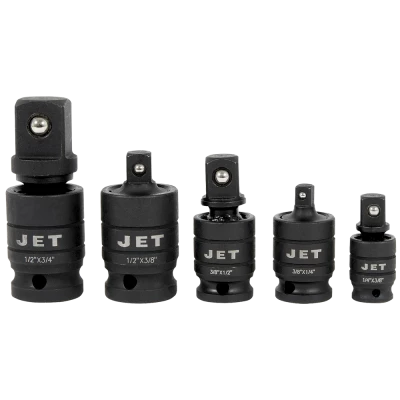 Jet Pin Free Impact Locking U Joint Adapter Set - 5 Piece 3 Jet Pin Free Impact Locking U Joint Adapter Set - 5 Piece