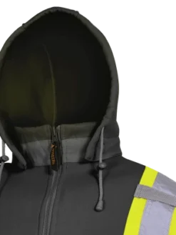Pioneer Heavyweight Polyester Fleece Safety Hoodie | S-4XL Hi-Vis Work Wear