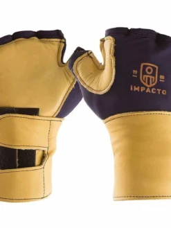 Ergonomics Impacto 704-20 Fingerless Grain Leather Glove With VEP Impact Protection And Wrist Support