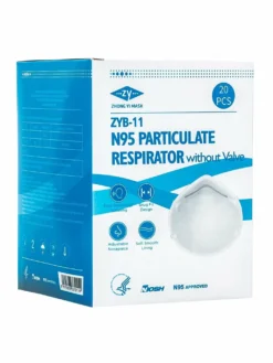 Globe Commercial Products N95 Particulate Respirator Mask - Box Of 20 Masks Personal Protective Equipment
